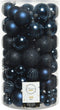 Plastic kerstballen 100 stuks night blauw