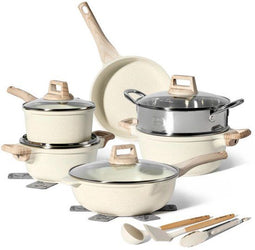 JUST PERFECTO JL-779 - 15-delige pannenset - Antiaanbaklaag marmer - Beige (15 stuks)
