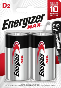 Energizer MAX - D - Alkaline batterij 1.5 V - (2 stuks)