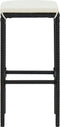 vidaXL - Barkrukken - met - kussens - 3 - st - poly - rattan - zwart