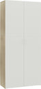vidaXL - Schoenenkast - 80x35,5x180cm - bewerkt - hout - wit - sonoma - eikenkleurig