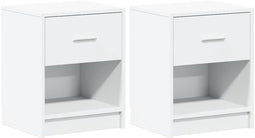 vidaXL - Nachtkastjes - 2 - st - met - lade - 40x34x50 - cm - wit