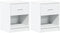 vidaXL - Nachtkastjes - 2 - st - met - lade - 40x34x50 - cm - wit