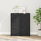 vidaXL - Sideboards - 2 - stuks - Zwart - Eiken - 30x30x70 - cm - Bewerkt - Hout