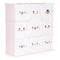Speelgoedkast - 110x110x37 cm - 9 deuren - roze - snuitjes