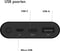 imoshion Powerbank 6.000 mAh - LED indicator - USB A & USB C - Zwart