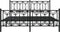 vidaXL - Bedframe - met - voetbord - zonder - matras - metaal - zwart - 160x200 - cm