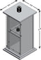 FMD - Bijzettafel - met - deur - 57,4 - cm - wit