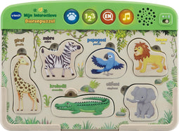 VTech Mijn Interactieve Dierenpuzzel - Educatief Speelgoed - Puzzel - Maak Kennis met Dieren, Kleuren, Cijfers en Tellen - 1.5 tot 3 Jaar