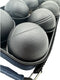 Jeu de boules set - zwart staal - 8 kogels - incl. draagtas