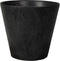 Ter Steege Plantenpot/bloempot - natuursteen look zwart - D22 x H20 cm