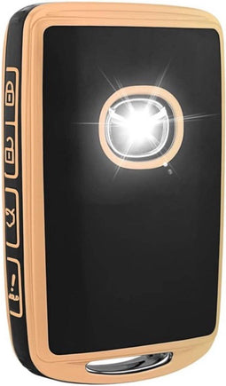 Autosleutel hoesje - TPU Sleutelhoesje - Sleutelcover - Autosleutelhoes - Geschikt voor Mazda - goud - B3 - Mazda 6, Mazda 3, Mazda 2, Mazda MX-5, Mazda CX-30, Mazda MX-30, Mazda CX-5, Mazda CX-60 - Auto Sleutel Accessoires gadgets - Kado - Cadeau