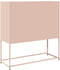 vidaXL - Dressoir - 100,5x39x107 - cm - koudgewalst - staal - roze