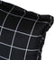 vidaXL - Stoelkussens - 6 - st - 50x50x7 - cm - stof - ruitpatroon - zwart
