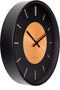 Wandklok 25cm - Stil - Zwart/Koper - Metaal - NeXtime 'Retro II'