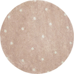 Rond Kinderkamer Vloerkleed Dot Pink Lorena Canals