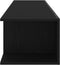 vidaXL - TV-kast - met - LED-verlichting - - - Zwart - Eiken - - - 135x39x30cm - - - Bewerkt - Hout