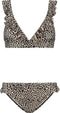 Shiwi BOBBY bikini set - Dierenprint met ruffles - toasted almond beige