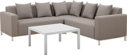 Beliani BELIZE - Loungeset voor 5 - Beige - Kunststof