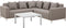 Beliani BELIZE - Loungeset voor 5 - Beige - Kunststof
