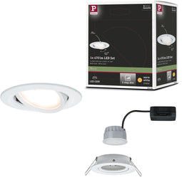 Paulmann Nova - LED-inbouwlamp 3-Step-Dim - zwenkbaar 6W 470lm 230V dimbaar 2700K Wit mat