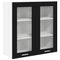 Hangkast Riga Zwart Eiken 80 x 31 x 80 cm Bewerkt hout