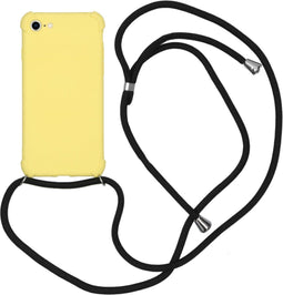 iMoshion Hoesje Geschikt voor iPhone SE (2022) / SE (2020) / 8 / 7 Hoesje Met Koord - iMoshion Color Backcover met koord - Geel