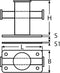 Bolder zwaar model met contraplaat, 200mm RVS-304 (A2)