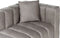 LANNILS - Chaise longue - Taupe - Rechtszijdig - Fluweel