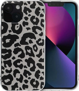 imoshion Hoesje Geschikt voor iPhone 13 Mini Hoesje Siliconen - imoshion Design hoesje - Meerkleurig / Leopard Transparent