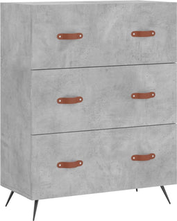 vidaXL - Ladekast - 69,5x34x90 - cm - bewerkt - hout - betongrijs