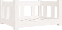 vidaXL - Hondenmand - 55,5x45,5x28 - cm - massief - grenenhout - wit