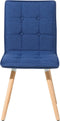 BROOKLYN - Eetkamerstoel - Blauw - Polyester