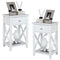 Coast bijzettafel - multifunctioneel - 40 x 30 x 61,5 cm - wit (2 stuks)