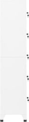 vidaXL - Lockerkast - 38x40x180 - cm - staal - wit