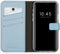 Selencia iPhone 12 Pro / 12 - Echt Lederen Bookcase - 3 Pashouders - Air Blue