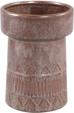 PTMD Rail Bloempot - 14 x 14 x 19 cm - Keramiek - Bruin