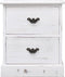 vidaXL - Nachtkastje - 38x28x45 - cm - paulowniahout - wit