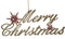 Ornament acryl rose merry bord l10cm