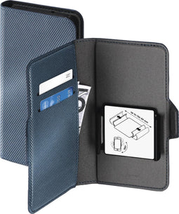 Hama Booklet "Smart Move - Metallic", mt. XL, app. tot 7,1 x 14,4 cm, staalblauw