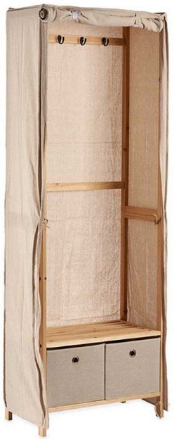Kapstok Beige Hout Stof (31,5 x 58 x 168 cm)