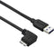Startech.com USB 3.0 Micro kabel - Haaks naar rechts - 50cm - Zwart