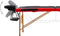 vidaXL - Massagetafel - inklapbaar - 2 - zones - hout - zwart - en - rood