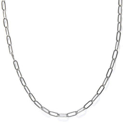 Laura Ferini - Dames Ketting Catena - 18K Wit Verguld - Zilverkleurig - 44,8 cm