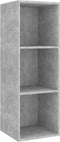 vidaXL - Tv-wandmeubel - 37x37x107 - cm - bewerkt - hout - betongrijs