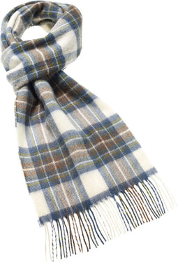 Sjaal Tartan Muted Blue Stewart - Meriono Lamswol - 25 x 190 - Bronte by Moon Scotland