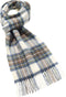 Sjaal Tartan Muted Blue Stewart - Meriono Lamswol - 25 x 190 - Bronte by Moon Scotland