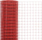 vidaXL Kippengaas 25x0.5 m staal met PVC coating rood