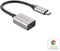 Hyper HD425D-GL - USB-C naar USB-A Adapter - 10 Gbps - Zilver Zwart