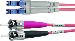Telegärtner L00890A0078 - Optische kabel - 2x Fibre ST naar Fibre LC - Paars - 100cm